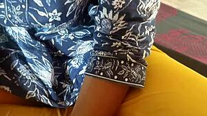 Jija fucked her sali in exchange of movie show. He worshiped her big ass in backstage cameltoe close up.