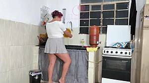 Why did my naughty friend fuck me bareback on the sink while I was washing dishes with his big cock?