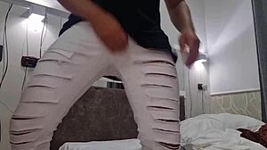 Oh My God! Arriva With A Strong Cumshot On Sexy T-Shirt And Perverse Huge Cock Sborra!