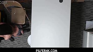 Pilfer4k hot shoplifter Eden Sin caught and fucked doggystyle in garage punishment