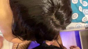 I feel so turned on catching my perverted stepmom watching porn, I couldn't resist fucking her rough until she swallows my cum.