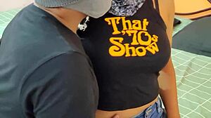 hot malaysian girl spreads her shaved tight pussy for sex with neighbor in doggystyle on bed