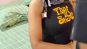 hot malaysian girl spreads her shaved tight pussy for sex with neighbor in doggystyle on bed