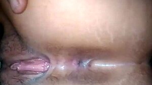 on all fours showing off her rich buttocks vagina and anus in sensual display