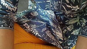 Jija fucked her sali in exchange of movie show. He worshiped her big ass in backstage cameltoe close up.