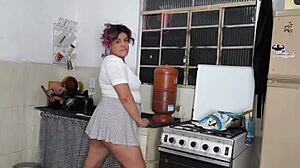 Why did my naughty friend fuck me bareback on the sink while I was washing dishes with his big cock?