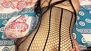 I feel so turned on catching my perverted stepmom watching porn, I couldn't resist fucking her rough until she swallows my cum.