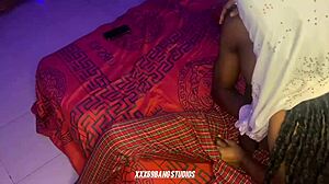 this hottest african boy from my class took control and fucked my wet pussy hard in missionary style. his domination made me moan loudly as a submissive lover.