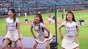 Watch these sexy baseball cheerleaders dance with perfect bodies!