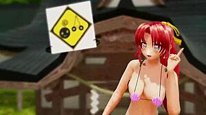 Why does this naked girl shake her big ass and tits while dancing outdoors?