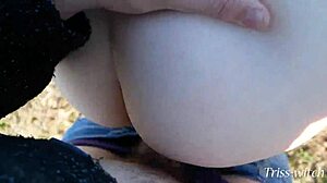 sex on a hike with blowjob and doggystyle above the forest featuring triss-witch