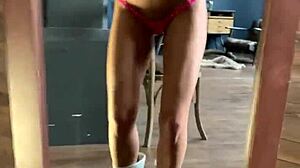 Watch me, sporty Monika Fox, doing naked gymnastics with big tits and shaved pussy in this free behind-the-scenes video?!