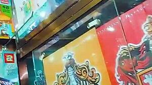 I'm at the toy store trying out new vibrators for my webcam show