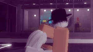 Bold beauty rides stranger's cock cowgirl style until pussy cumshot in Roblox