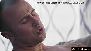 Petite stepdaughter gets banged from behind in doggystyle during erotic taboo fantasy roleplay scene