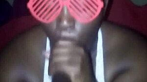 bbw gives sloppy head leading to massive cum facial explosion