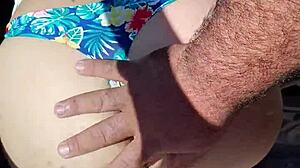 Puta mexicana shows ass in public and gets groped freely