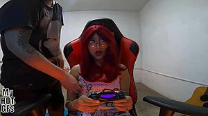 Please Play With My Little Pussy And Fill It With Cum While I Play Video Games