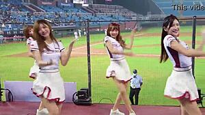 Watch these sexy baseball cheerleaders dance with perfect bodies!