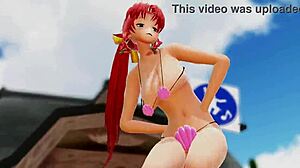 Why does this naked girl shake her big ass and tits while dancing outdoors?