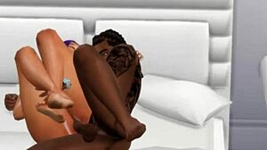 Tight pussy suggests deep throat action with big black cock in doggystyle