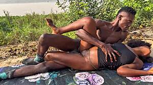 Groaning Loudly On Bastards Dick With Pussy On Deserted Beach!