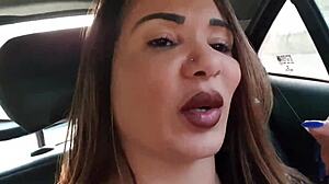 Uber shared ride leads to motel with milf anal assfucking and blowjob in car exhibition