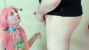 I brought this feisty chick to the ass hole asylum for some brutal deepthroat and ass treatment