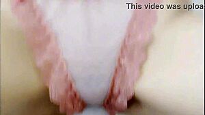 my submissive neighbor agrees to my requests and i cum on her back after footjob