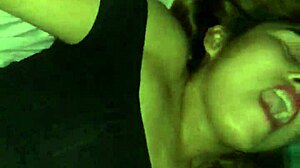 Big dildo penetrates tight pussy deeply for Latina girl.