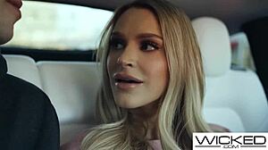 Intriguing beautiful blondes emma hix and blake blossom take turns on cock sideways