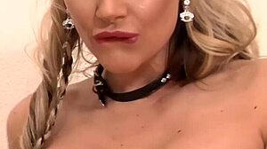 Buttfucked milf Phoenix Marie in fishnets and heels gets blasted with cumshot after blowjob