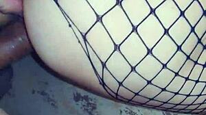 When the legs are spread the wife is ready for anal action in homemade couple video