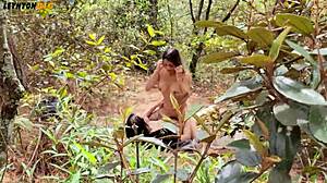 Annie Marin keeps coming back for more outdoor sex sessions at the mountain