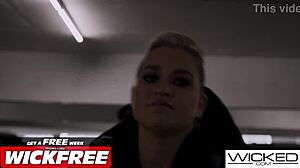 Intriguing beautiful blondes emma hix and blake blossom take turns on cock sideways