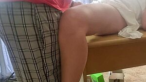 Amateur Big Ass Close Up Fuck on Office Desk with Huge Cum on Ass