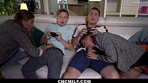 Will Twin Stepmoms Ride Stepsons In Cowgirl While Bent Over In Doggystyle Group?