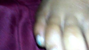 EBONY FOOT JOB with CUMSHOT!
