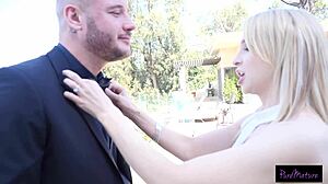 Secret agent slut turns double agent, riding big cock milf style. Blonde babe bent over in doggystyle blowjob with cumshot facial.  