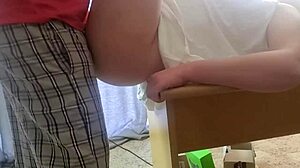 Amateur Big Ass Close Up Fuck on Office Desk with Huge Cum on Ass