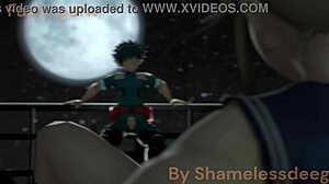 toga shares a kiss with deku in this cute moment