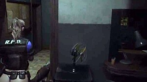 Busty Super Cop Claire Redfield Battles Massive Monsters With Her Huge Tits