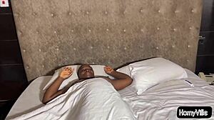 Big black African dick intensely pounds creamy pussy of African girl in missionary