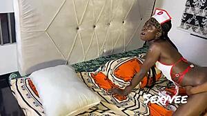 Skinny Teen Nurse Handles Monster Big Cock from Patient in Rough Hospital Quickie