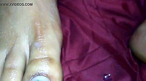 EBONY FOOT JOB with CUMSHOT!
