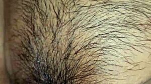 masturbation leads to wet pussy vibrator play with couple handjob creampie in tight hairy beaver