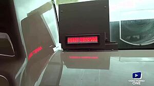 I experienced French brunette with big tits getting intimate on bus near voyeur.