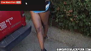 Super hot black milf sucks latino cock!