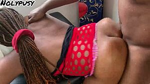 pastor visits for ministry but hints at intense doggy with curvy babe