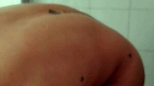 feeling so turned on watching this big dick male shaving his penis in the bathroom, it's amateur sexy monster cock action  